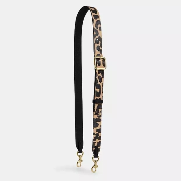 Coach Leather Strap With Leopard Print - Picture 1 of 8